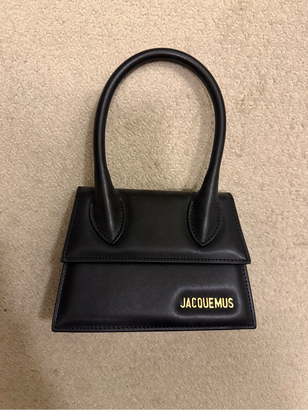 Black Mini Bag with Gold Logo